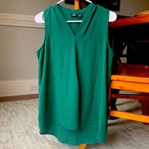 Sleek Dark Green Sleeveless Top